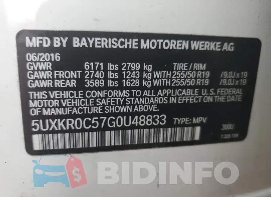 5UXKR0C57G0U48833 Photo# 13