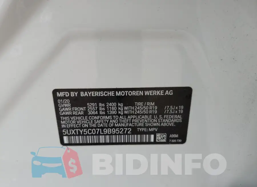 5UXTY5C07L9B95272 Photo# 13