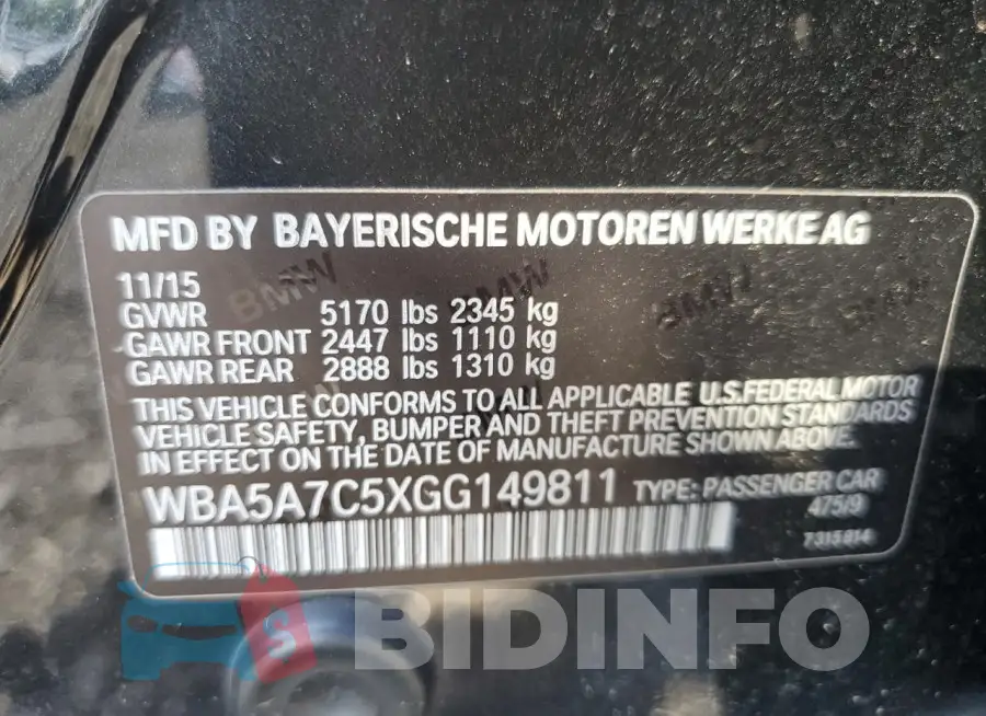 WBA5A7C5XGG149811 Photo# 12