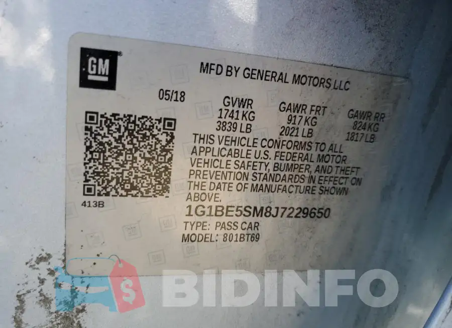 1G1BE5SM8J7229650 Photo# 12