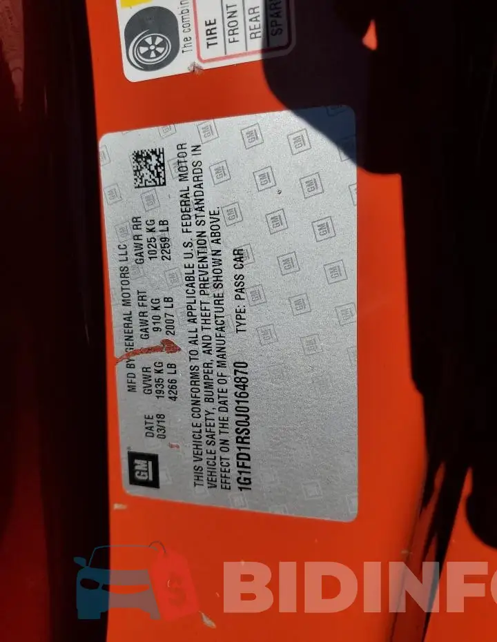 1G1FD1RS0J0164870 Photo# 12
