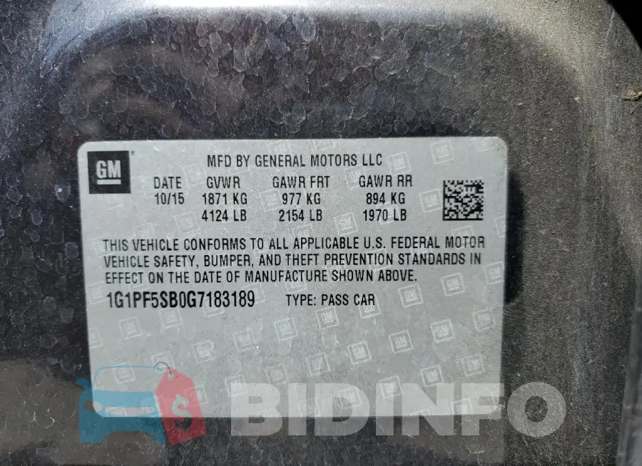 1G1PF5SB0G7183189 Photo# 12