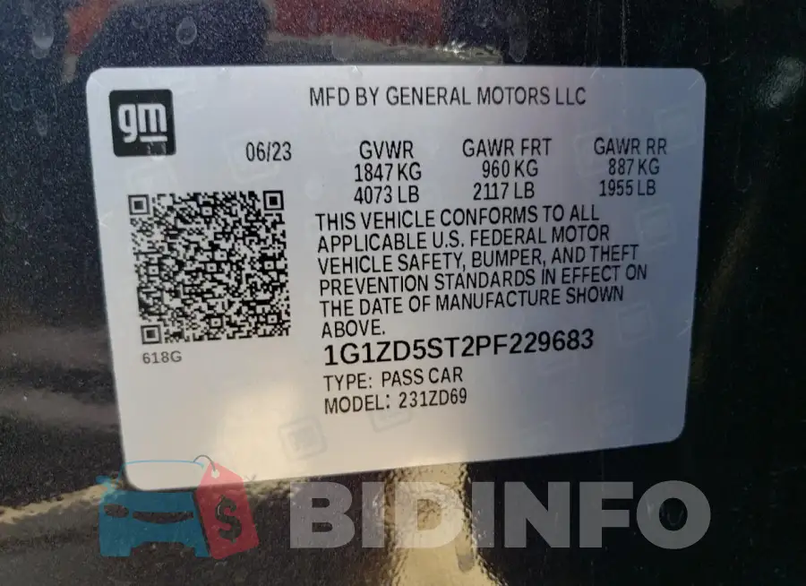 1G1ZD5ST2PF229683 Photo# 13