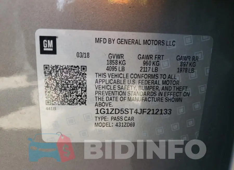 1G1ZD5ST4JF212133 Photo# 13