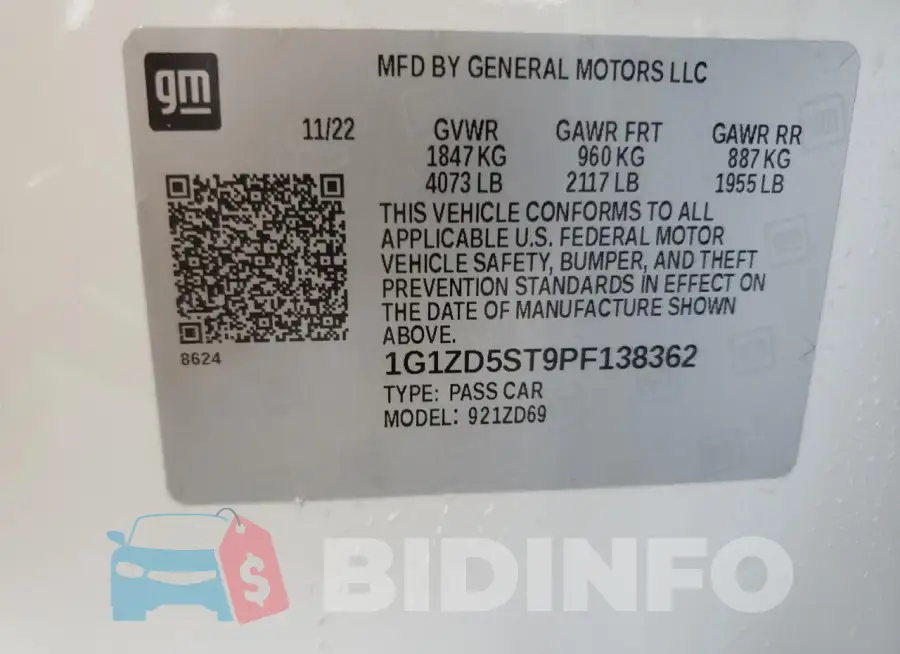 1G1ZD5ST9PF138362 Photo# 12