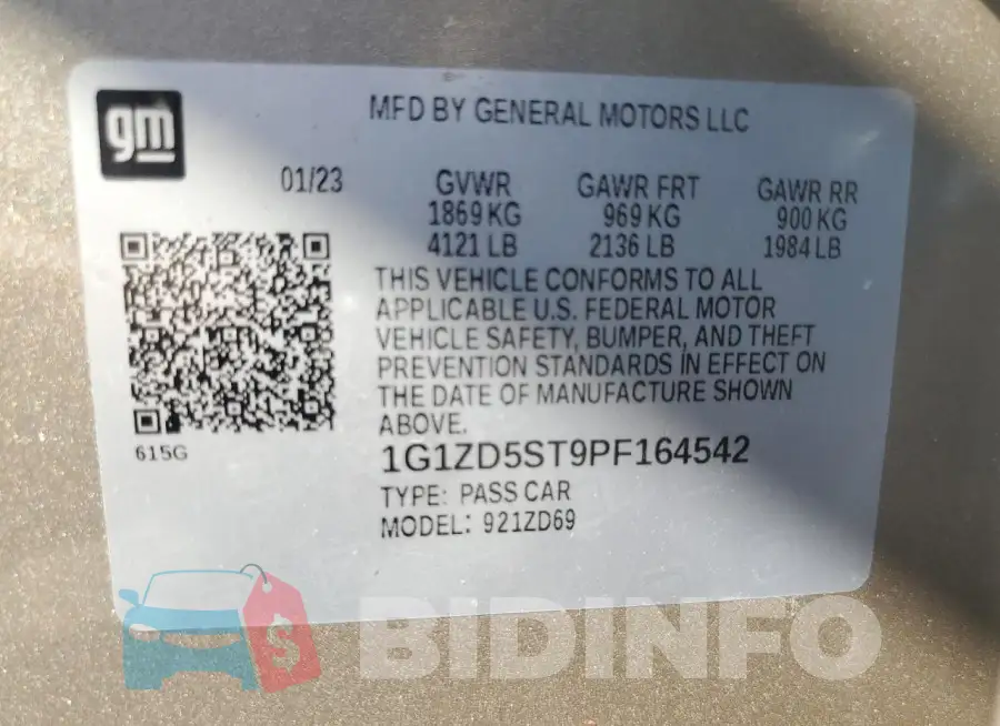 1G1ZD5ST9PF164542 Photo# 12