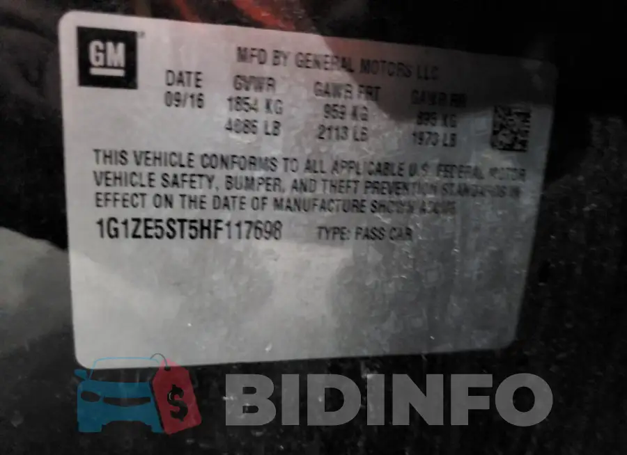 1G1ZE5ST5HF117698 Photo# 12