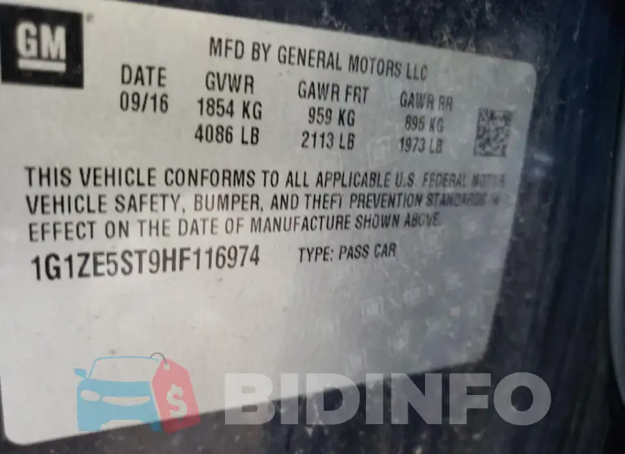 1G1ZE5ST9HF116974 Photo# 12