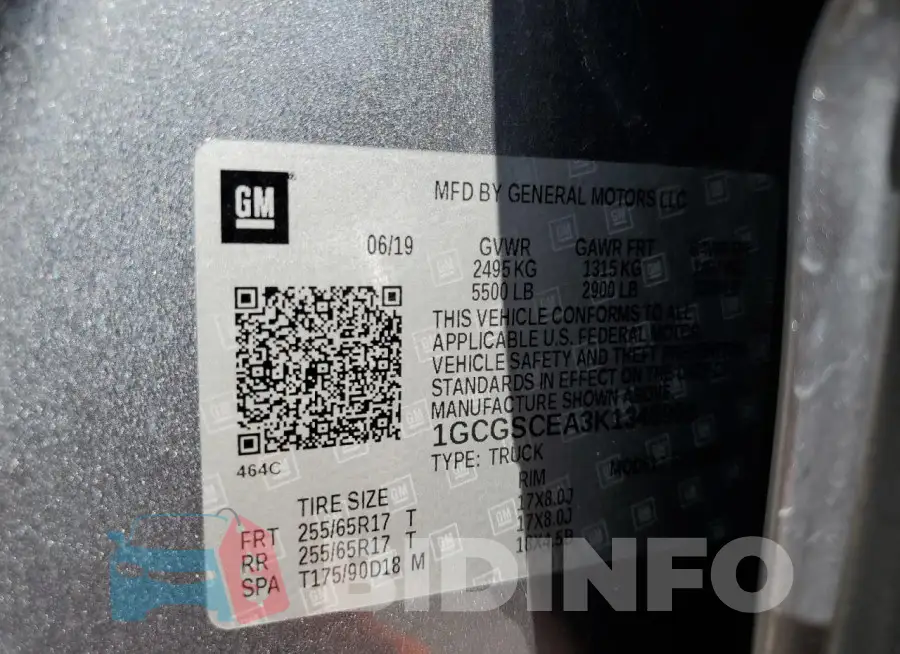 1GCGSCEA3K1340901 Photo# 12
