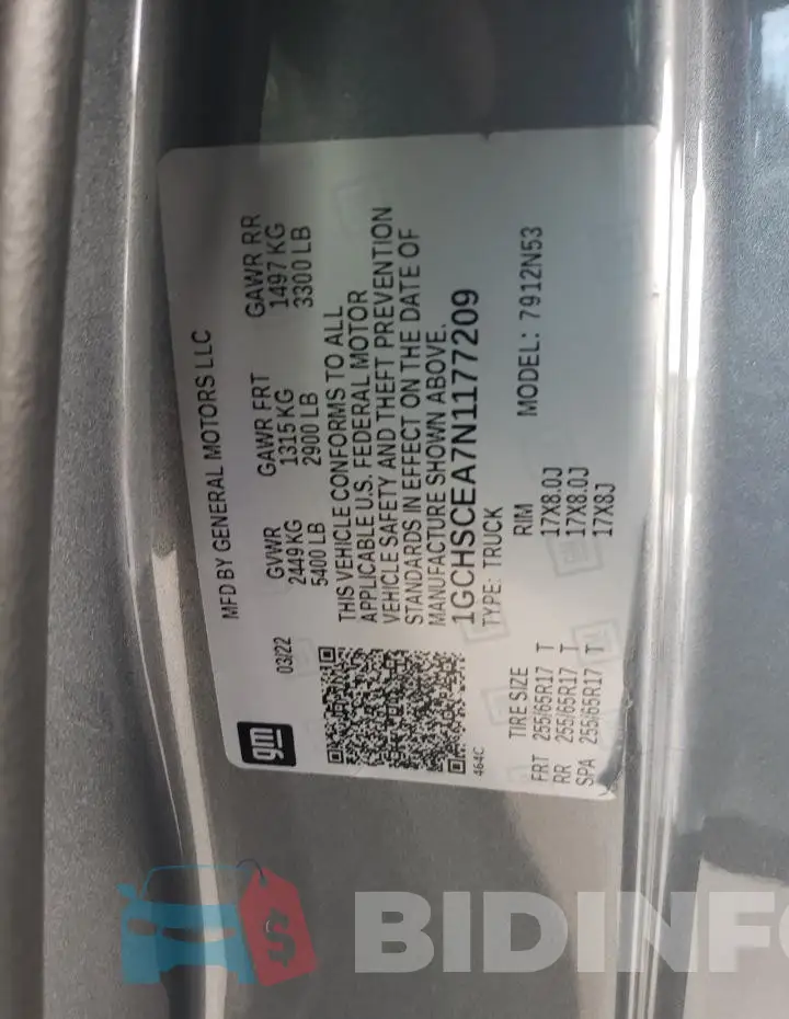 1GCHSCEA7N1177209 Photo# 12