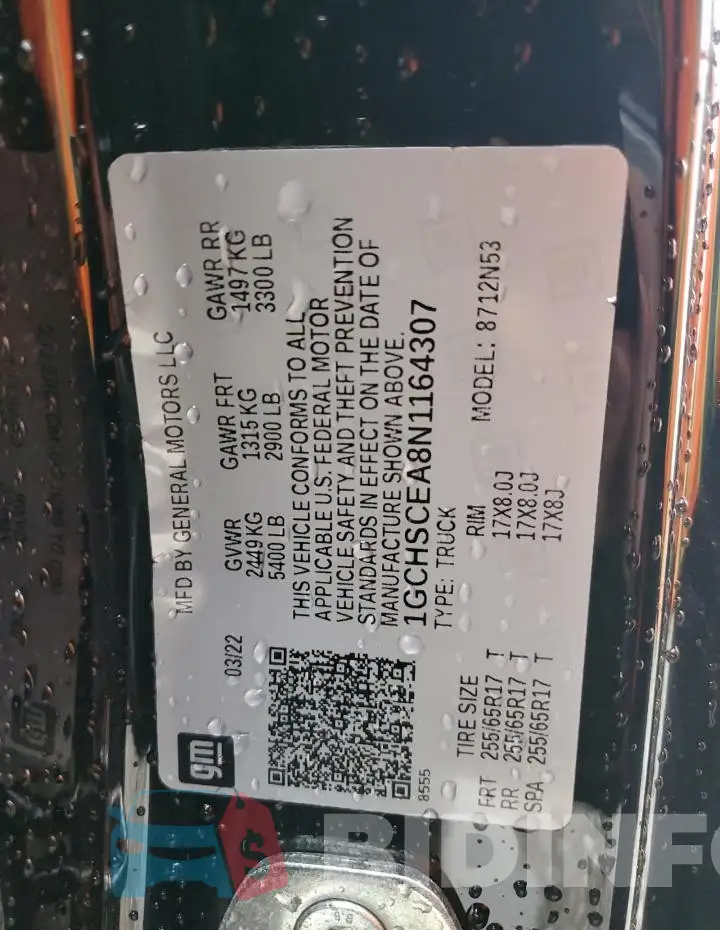 1GCHSCEA8N1164307 Photo# 12