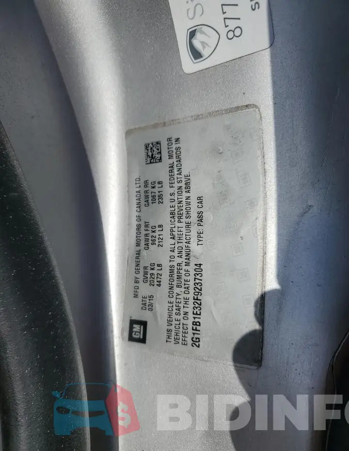 2G1FB1E32F9237304 Photo# 12