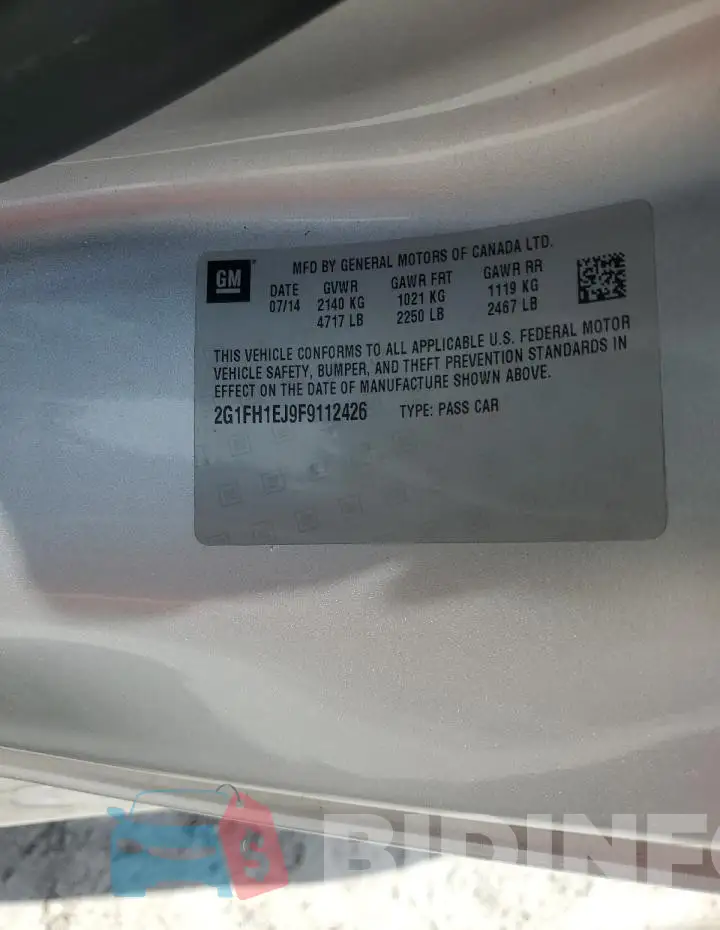 2G1FH1EJ9F9112426 Photo# 13