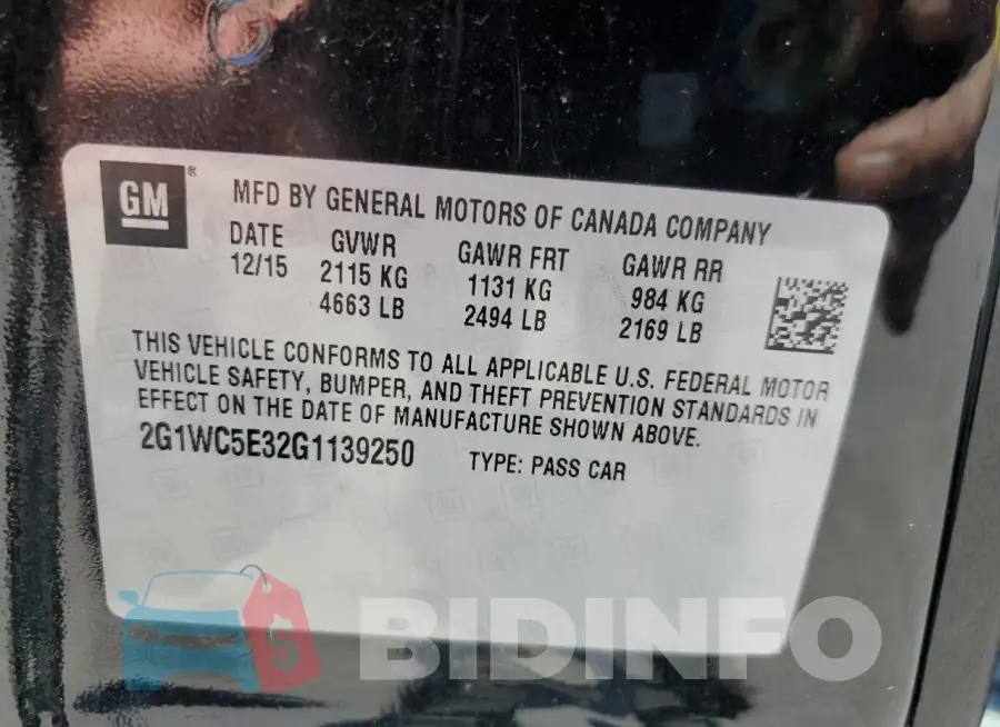 2G1WC5E32G1139250 Photo# 13