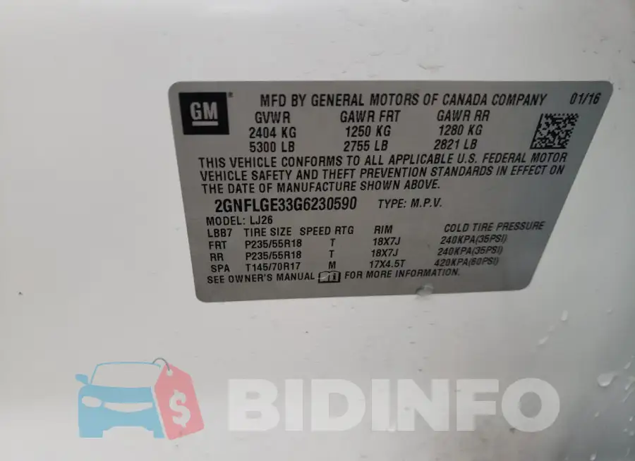 2GNFLGE33G6230590 Photo# 12