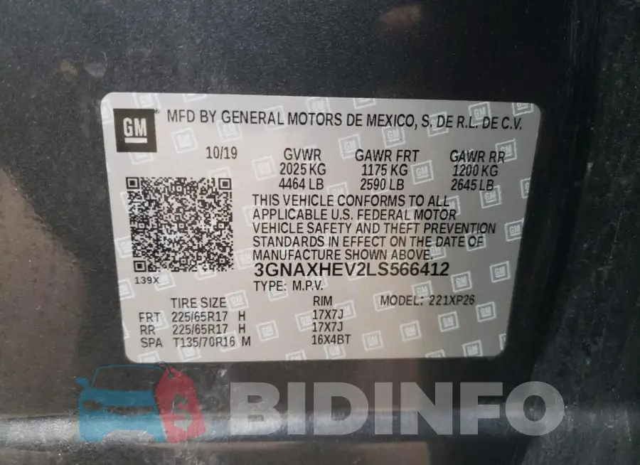 3GNAXHEV2LS566412 Photo# 13