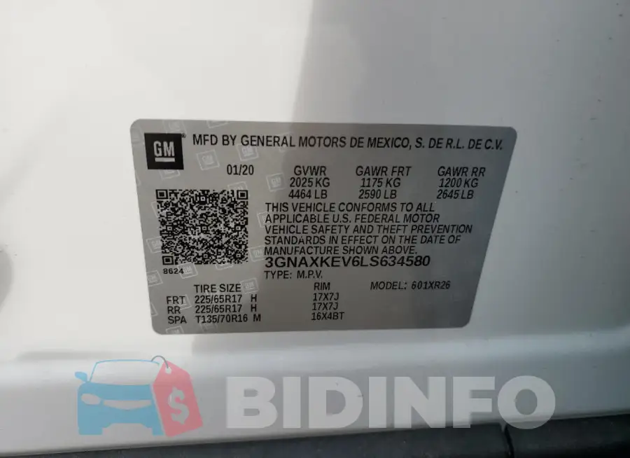 3GNAXKEV6LS634580 Photo# 13
