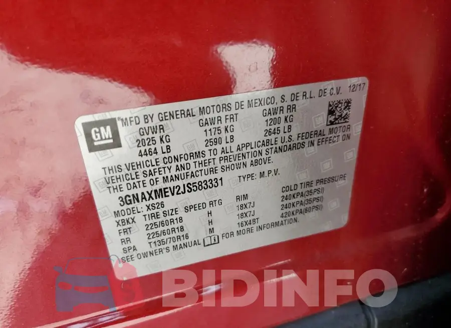 3GNAXMEV2JS583331 Photo# 13