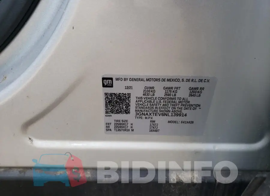 3GNAXTEV6NL139914 Photo# 13