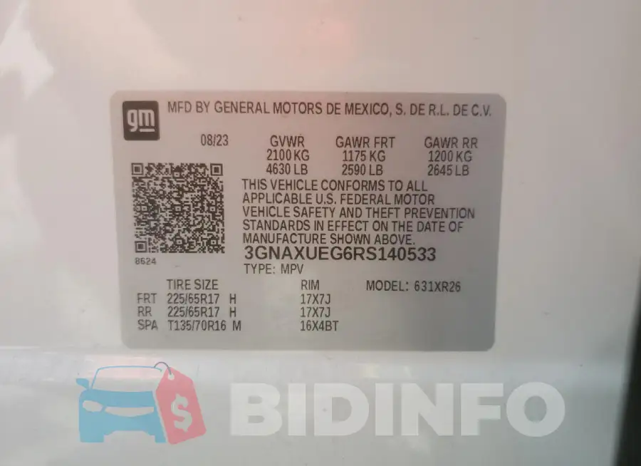 3GNAXUEG6RS140533 Photo# 14