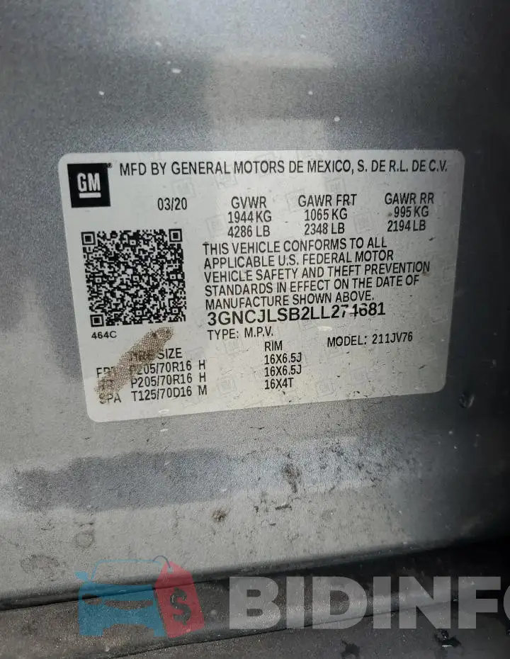 3GNCJLSB2LL274681 Photo# 13