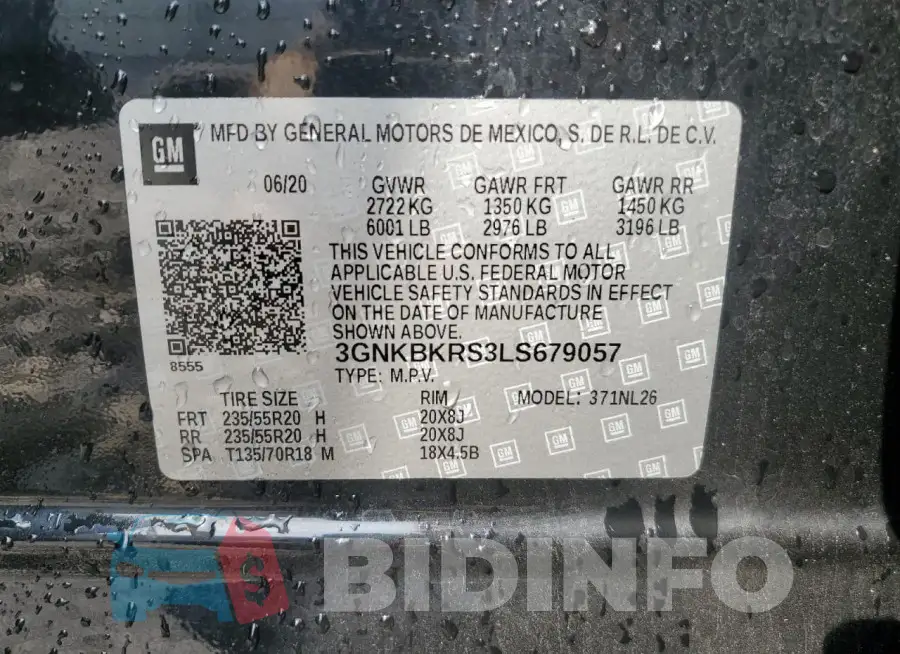 3GNKBKRS3LS679057 Photo# 14