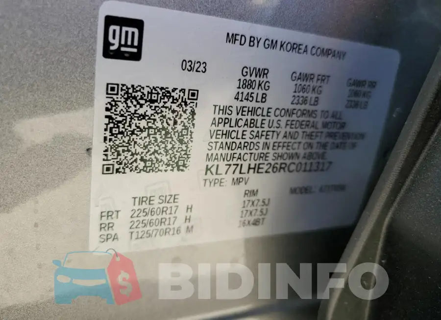 KL77LHE26RC011317 Photo# 13