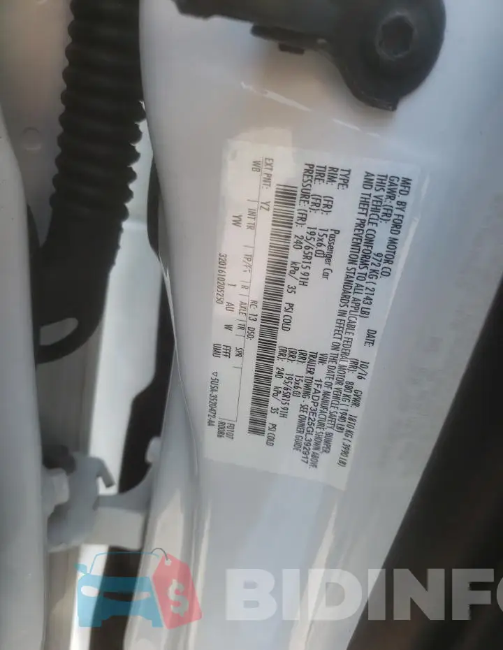 1FADP3E25GL392917 Photo# 13