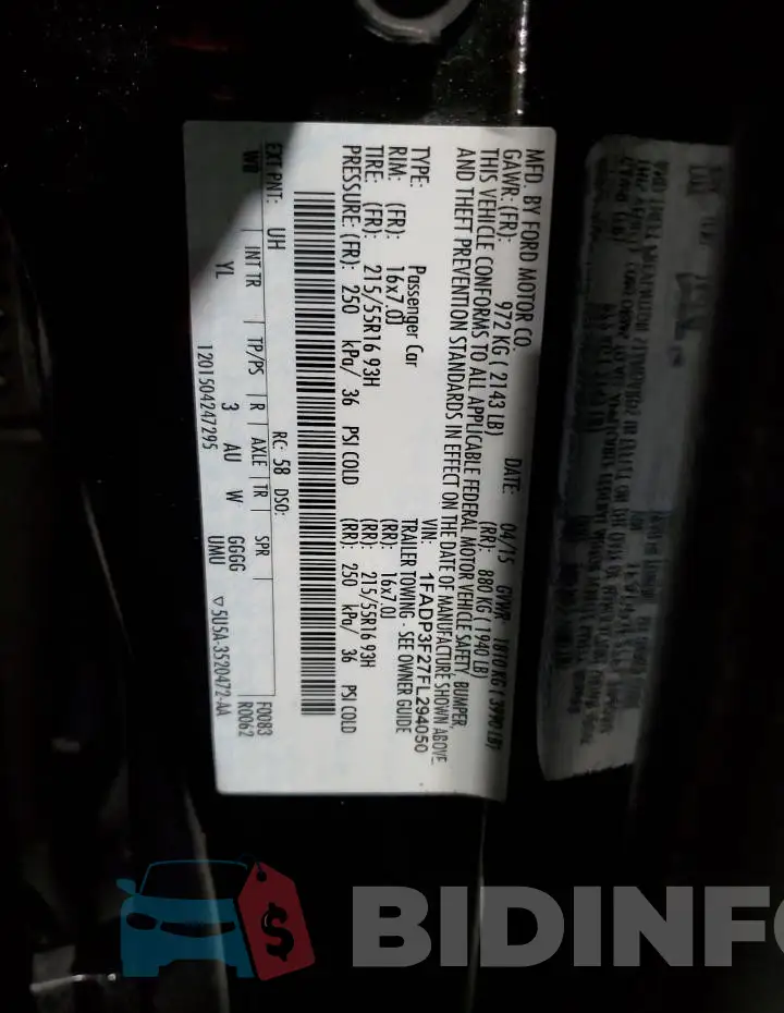 1FADP3F27FL294050 Photo# 12