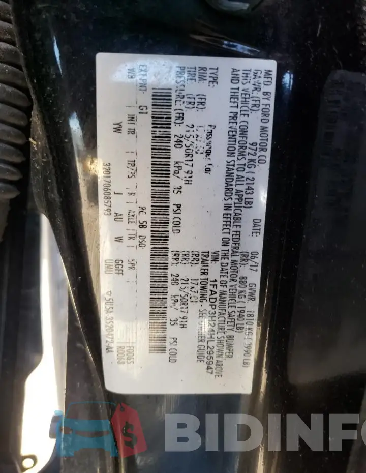 1FADP3H24HL295947 Photo# 12