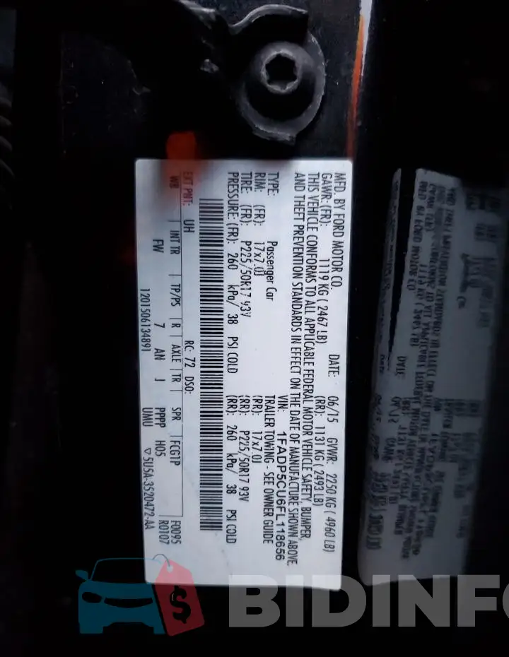 1FADP5CU6FL118656 Photo# 12