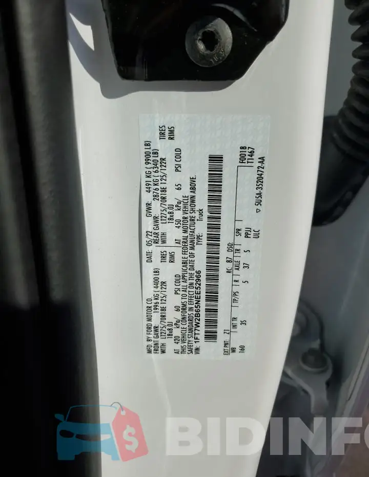 1FT7W2B65NEE52966 Photo# 12