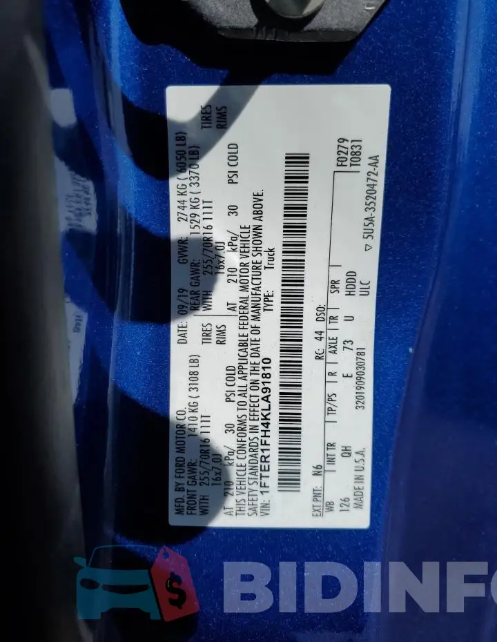 1FTER1FH4KLA91810 Photo# 12