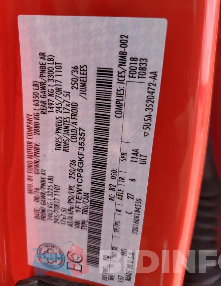 1FTEW1CP5GKF35357 Photo# 12