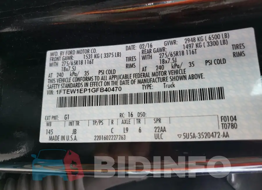 1FTEW1EP1GFB40470 Photo# 12