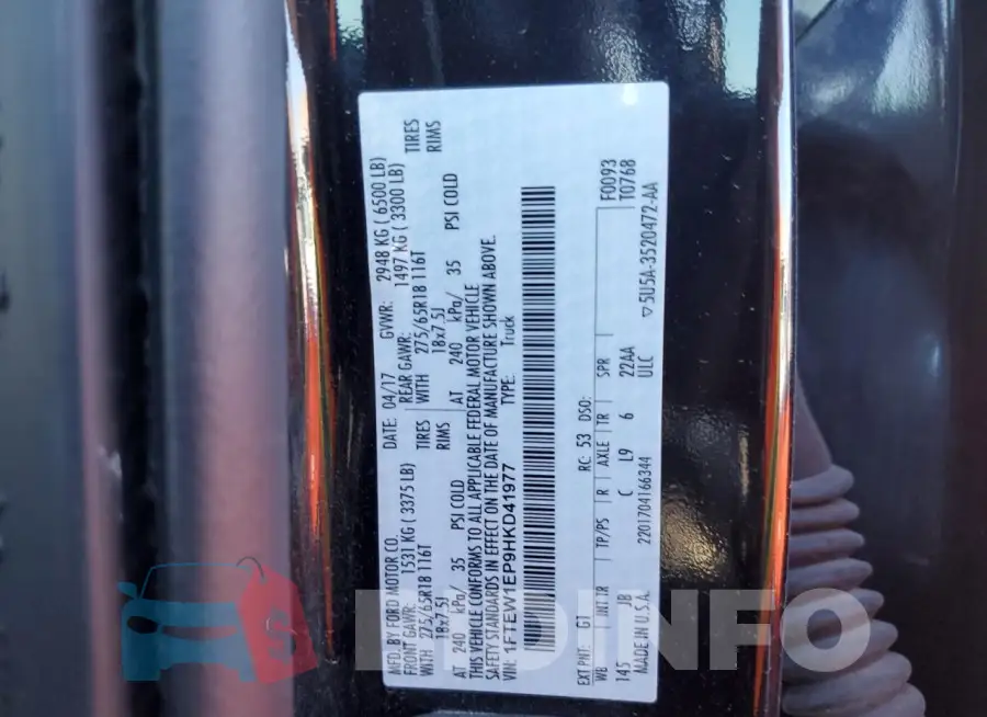 1FTEW1EP9HKD41977 Photo# 13