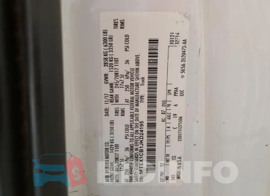 1FTEX1CB1JKD24195 Photo# 12