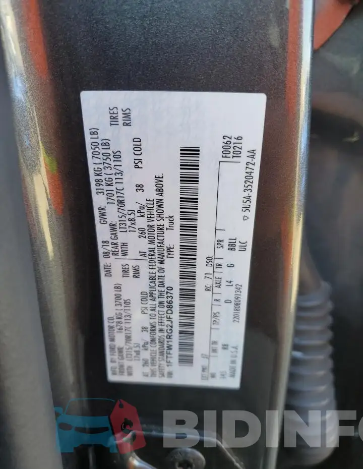 1FTFW1RG2JFD86370 Photo# 12