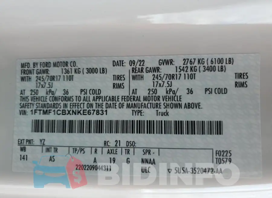 1FTMF1CBXNKE67831 Photo# 12