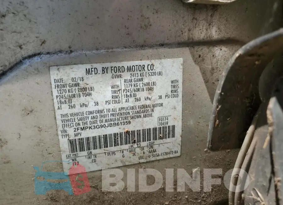 2FMPK3G90JBB61359 Photo# 13