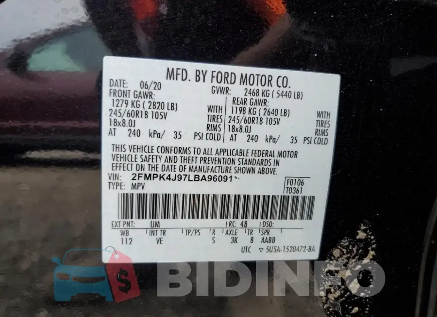 2FMPK4J97LBA96091 Photo# 12