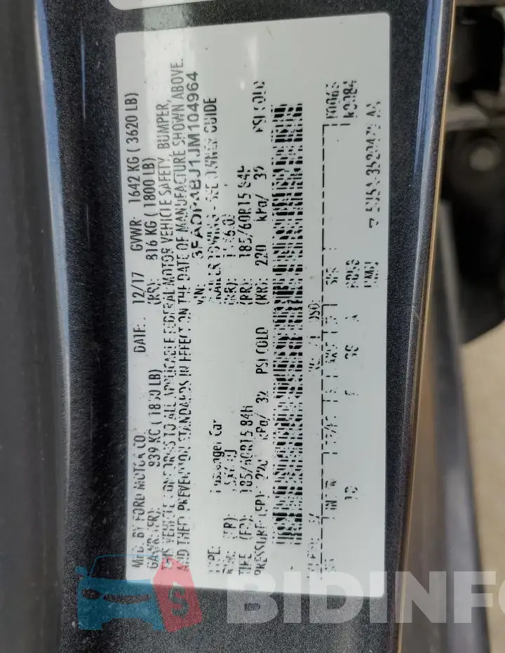 3FADP4BJ1JM104964 Photo# 13