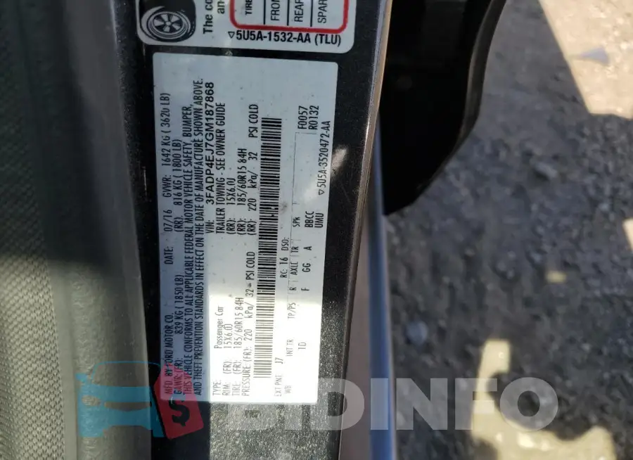3FADP4EJ7GM187868 Photo# 12