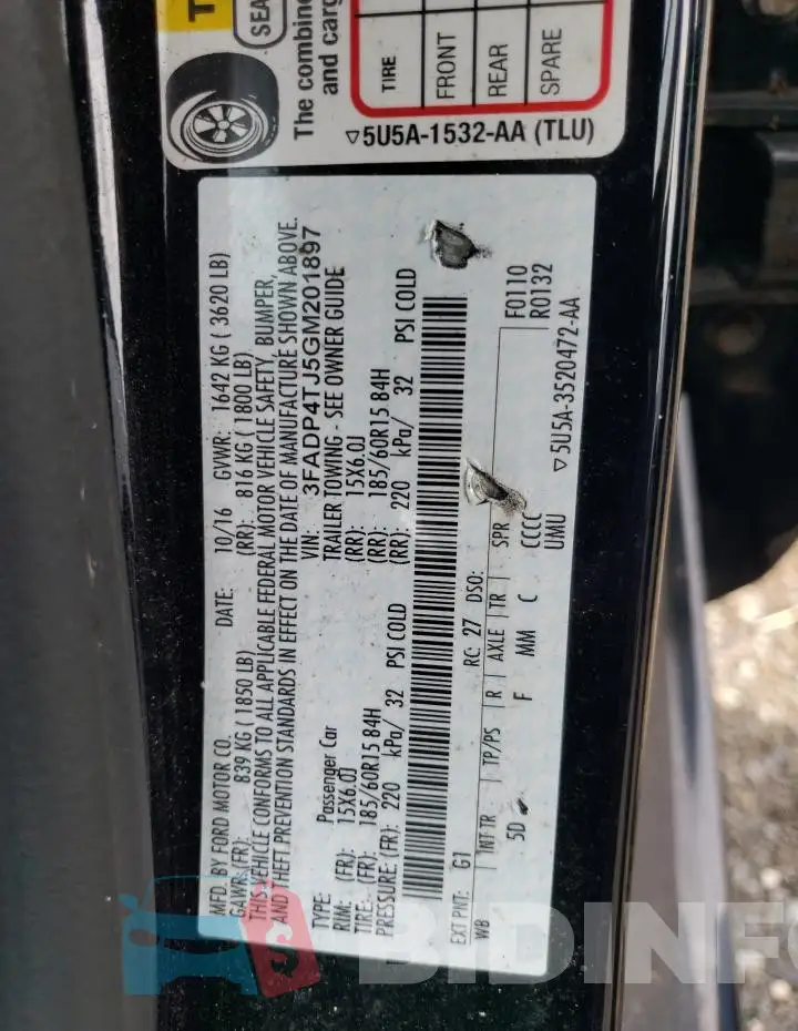 3FADP4TJ5GM201897 Photo# 12