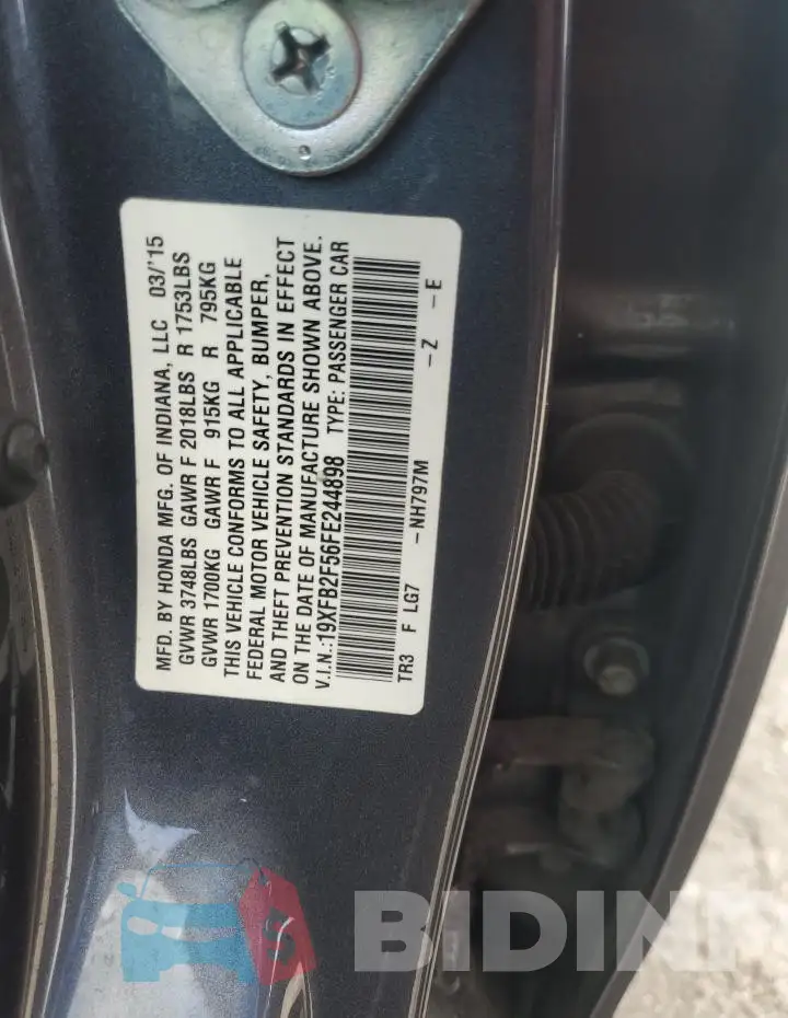 19XFB2F56FE244898 Photo# 13