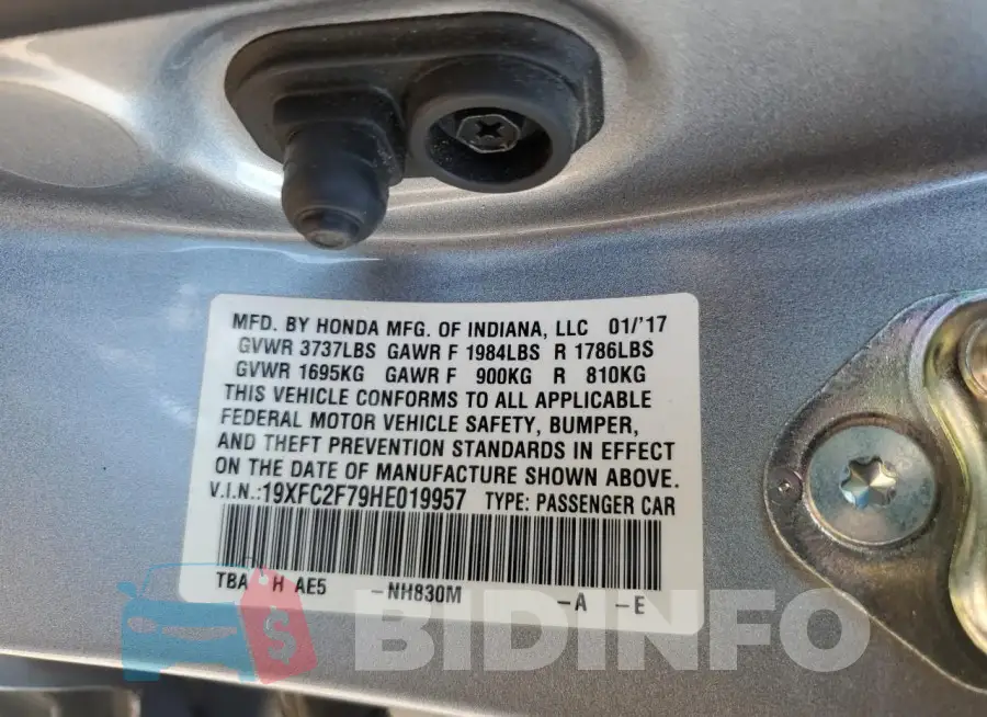 19XFC2F79HE019957 Photo# 12