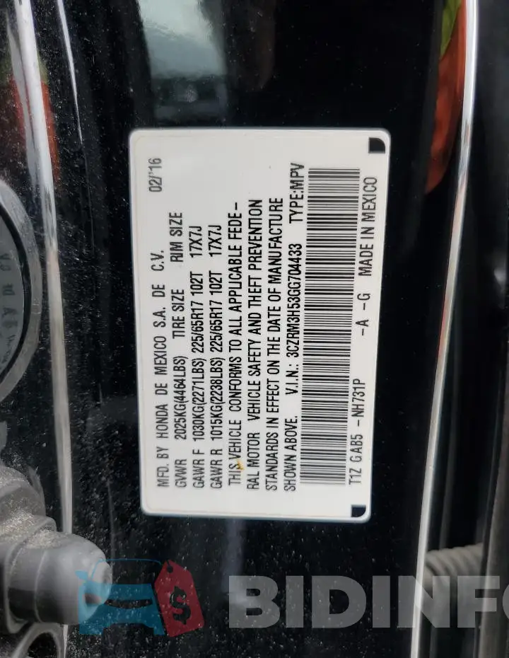 3CZRM3H53GG704433 Photo# 13