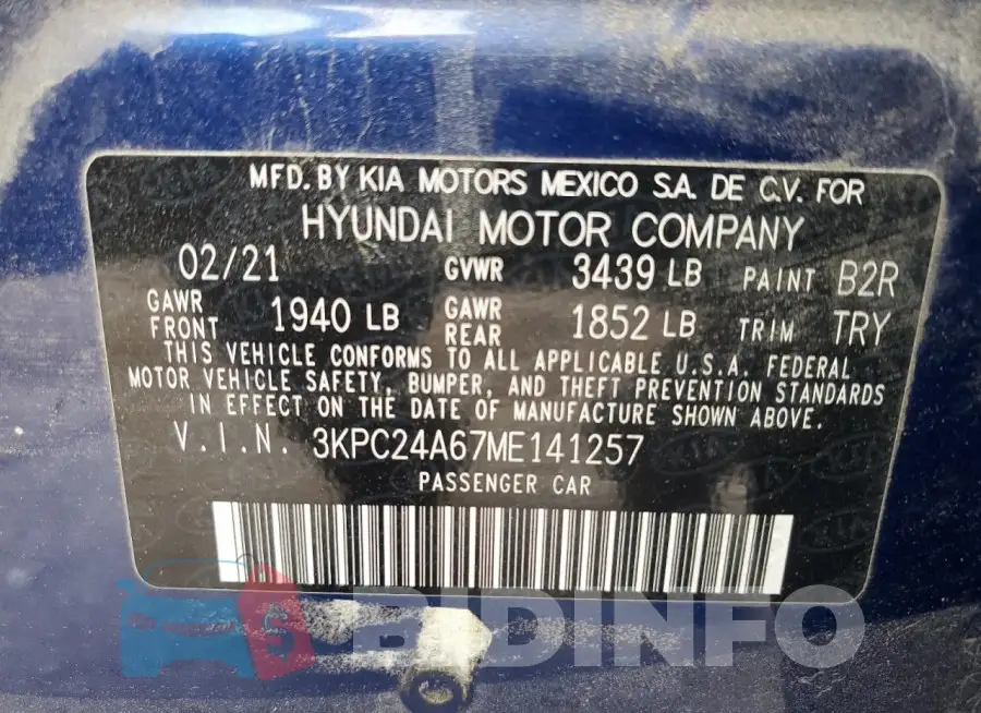 3KPC24A67ME141257 Photo# 12