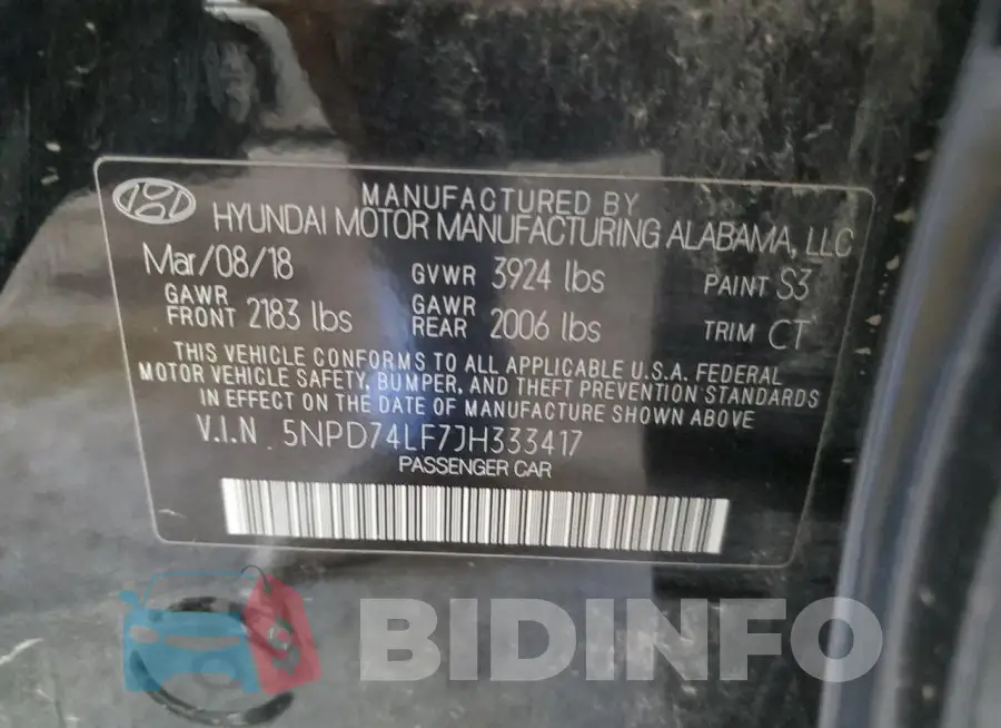 5NPD74LF7JH333417 Photo# 12