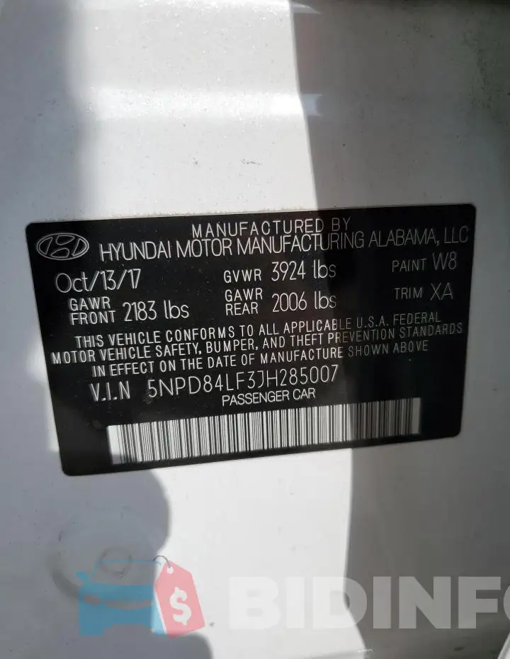 5NPD84LF3JH285007 Photo# 13